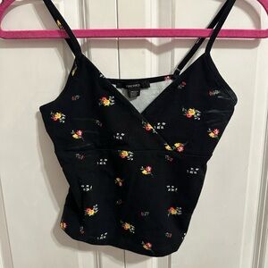 Forever 21 Black Floral Camisole